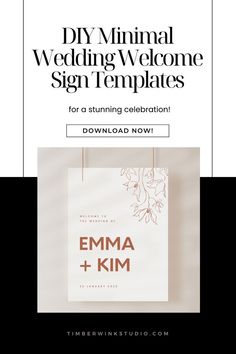 Craft Minimal Wedding Welcome Signs Effortlessly