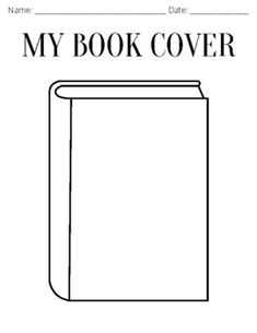 a book cover with the words my book cover in black and white, on a white background