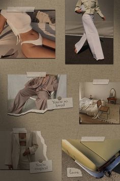 collage of photos with woman in white clothes