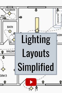 an electrical wiring diagram with the words, lighting layouts simplified on it