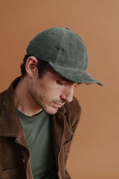 Our new baseball cap this season is crafted from a sumptuously textured chunky wide wale corduroy that invokes a sense of nostalgia from the 70s. Made from 100% pure 8 wale cotton corduroy, this cap has a fun and soft ribbed texture that not only enhances its visual appeal but also adds a delightful tactile dimension. 100% 8 wale cotton corduroypre-washed and garment-dyed. made in USA with imported fabric Hat Reference, Hat Outfit Men, Baseball Glove Wallet, Baseball Hat Outfit, Wide Wale Corduroy, Corduroy Cap, Cap Outfit, Mens Hats, Men Baseball Cap