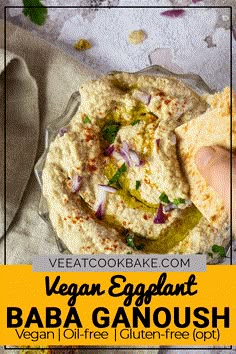 vegan eggplant baba ganoush is an easy and delicious vegetarian appetizer