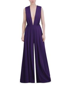 Bcbgmaxazria Sleeveless Wide Leg Jumpsuit Purple Jumpsuit Outfit, Purple Jumpsuit, Outfit Classy, Jumpsuit Outfit, Wedding Pinterest, Wide Leg Jumpsuit, Jumpsuits For Women, Sewing Projects, Bodice