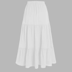 Brand New! True To Size Material Is 100% Polyester Light Yellow Skirt, Black Pleated Mini Skirt, Long Flowy Skirt, White Maxi Skirt, Skirts Flowy, White Long Skirt, Skirts White, White Maxi Skirts, Maxi Skirt Outfits