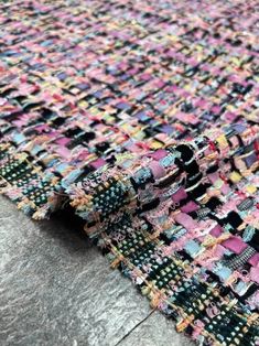 This pink and purple colorblock tweed boucle fabric has a stripe design made with yarns and ribbons in vivid colors. Turn this his French tweed boucle into a fancy jacket or dress in a unique style. Width: 150cm = 59inches *The listing is for 1 yard, for more quantity, we will send you an uncut piece. If purchase more, please feel free to contact us for a wholesale price❤ Disclaimer of Photos: The photo may differ from the actual product due to reproduction limitations of the photograph and limitations of viewing photos at different resolutions, hue, brightness, contrast, and other screen variations. Due to these limitations, photos may not provide a perfect match to the actual product received. Please convo us if you have any questions. Enjoy shopping : ) Fabric Sewing Patterns, Jacket Suit, Suit Coat, Boucle Fabric, Tweed Fabric, Suits Coats, Stripes Design, Sewing Fabric, Woven Fabric