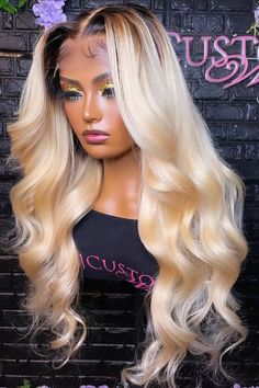 Baddy Hairstyles, Lace Wig Hairstyles, Custom Color Wigs, 4a Natural Hair, Blonde Bob Wig, Blonde Bob Hairstyles