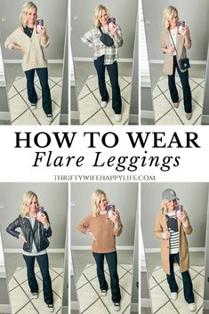 Leggings Work Outfit, Flare Leggings Outfit, Leggings Outfit Winter, Black Flared Leggings, Boot Cut Leggings, Flare Legging, Flared Leggings, Legging Outfits, Hair Summer