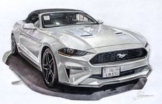 this is a drawing of a mustang car