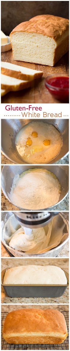 an image of bread being cooked in the oven and then put into baking pans