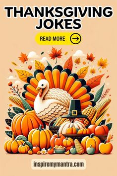 thanksgiving jokes for kids and adults to help them learn how to make the turkey out of pumpkins