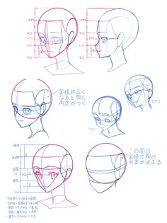 Lineart Tips, Head And Face Drawing, Drawing Reference Tutorial, Drawing Manga Faces, Proportions Reference, Head Proportions, Features Drawing, How To Draw Face, Draw Head