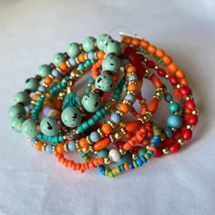 Turquoise Multi Semi Precious Sequin Beaded Boho Sea Charm Tassel Stacking Stretch Bracelet Set. - 11pcs/Set - Approximately 3" In Diameter Unstretched - Fits Up To A 7" Wrist Boho Bracelets Tutorial, Jean Jewelry, Boho Bracelets Stack, Line Jewelry, Young Women Ideas, Boho Queen, Boho Style Bracelets, Bracelets Tutorial, Women Ideas