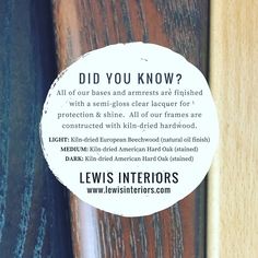 a sticker that says did you know? on a wooden fence with the words lewis interiors