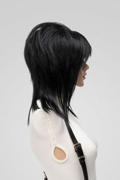 Jet Black Wig, Long Bob Wig, Straight Hair With Bangs, Alopecia Wig, Dreads Care, Blonde Dreads, Parted Bangs, Chic Chic, Spiky Hair