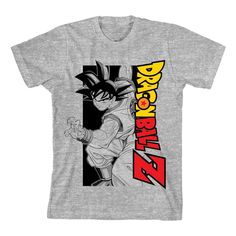 Celebrate your favorite anime heroes with this Dragon Ball Z tee. The shirt features an image of Goku in a black doorway while sideways yellow and red letters next to the image spell out the series logo. The tee comes in an athletic heather short sleeve crew neck. Fans of the Dragon Ball Z anime will love the fun design on this t-shirt. Goku Images, Dragon Ball Z Anime, Anime Heroes, Dragon Ball Z Goku, Dragon Ball Z Shirt, Red Letters, How To Show Love, Fun Design, Pair Of Pants