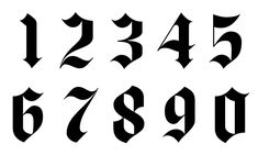 Inferno: A Gothic Font Tato Grunge, Number Fonts, Number Tattoos, 13 Tattoos, Gothic Fonts, Tattoo Lettering Fonts