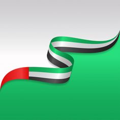 the flag of united kingdom of jordan waving in the wind on a green background with white, black and red stripes