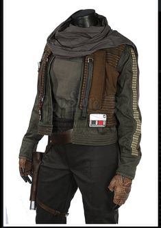 Bounty Hunter Outfit, Batuu Bounding, Jyn Erso Cosplay, Costume Display, Star Wars Outfit, Star Wars Jacket, Star Wars Rogue One, Jyn Erso