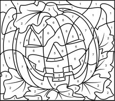 a coloring page with a pumpkin on it