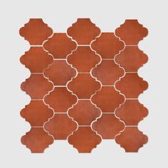 an orange tile pattern on a white background