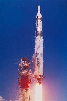 an image of a rocket launching into the sky