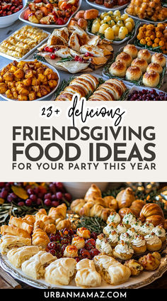 Friendsgiving Food Ideas Friendsgiving Dinner Party With Kids, Thanksgiving For 5 People, Friendsgiving Dishes To Share, Thanksgiving Buffet Recipes, Small Bites For Thanksgiving, Friendsgiving Entree Ideas, Thanksgiving Friendsgiving Food, Hosting Friendsgiving Food, Food For Hosting Friends