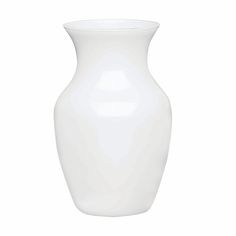 a white vase is shown on a white background