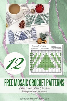 the twelve free mosaic crochet patterns for christmas