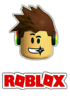 the roblox logo is shown with headphones on it's ears and an angry face