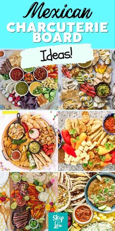 the mexican charcuterie board is full of different types of foods and condiments