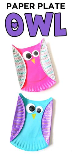 paper plate owl craft for kids to make