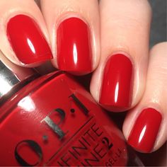 Red Fingernails, Opi Big Apple Red, Neutral Nail Polish Colors, Blue Nail Polish Colors, Opi Red, Neutral Nail Polish, Cute Nail Colors, Shellac Manicure, Orange Nail Polish