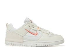 Wmns Dunk Low Disrupt 2 'Pale Ivory' - Nike - DH4402 100 - pale ivory/light madder root/sail/venice | Flight Club Disrupt 2 Pale Ivory, Nike Dunk Low Disrupt 2, Wmns Dunk Low, Nike Dunk Low Disrupt, Cute Nike Shoes, Cute Nikes, Trendy Sneakers, Nike Dunk Low