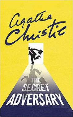 the secret adversary book cover with a person jumping out of an open door