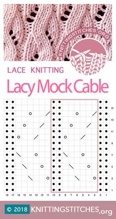 knitting lace knitting lacy mock cable book with instructions to knit the lace and how to use it