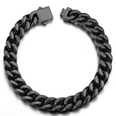 PRICES MAY VARY. 【Miami Cuban Chain】Solid fit with sturdy clasp. Sturdy and each link is very secure. Makes a beautiful gift. 【Stainless Steel Bracelet】It has great weight to it and the color and shine is beautiful. 【Men Bracelet】Beautifully crafted. It's very manly and good looking piece of jewelry. 【Strong & Stylish】Strong, solidly made. Very attractive and comfortable for everyday wear. 💙Package: 1 luxury gift box+ 1 jewelry pouch.