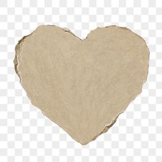 a piece of paper in the shape of a heart on a transparent background png