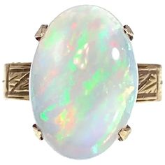 14K & Opal Conversion Ring Precious Opal, Aquamarine Pendant, Good Humor, Amethyst Bracelet, Light White, Emerald Ring, Antique Rings, Ruby Lane, Gemstone Jewelry