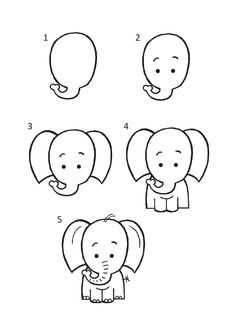 how to draw an elephant for kids step by step drawing instructions and printables