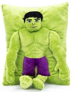 PRICES MAY VARY. COLORFUL & FUN DESIGN - Pillow measures 15 inches and features The Hulk in 3D design on the front, perfect for snuggles, cuddles, and hugs. Add a touch of color to your room with our super soft pillow. HIGH QUALITY & EASY CARE - Pillow is made of super soft microfiber. Durable fabric lasts long and does not fade when using. Easy care spot clean only. GREAT GIFT – This Hulk pillow will make anyone smile and will transform any bedroom, guest room, kids room, or vacation home. Grea Hulk Bedroom, Hulk 3, Green Hulk, Kids Throw Pillows, The Hulk, Amazing Friends, Plush Pillow, Kids Pillows, Kids Store