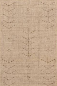 a beige rug with arrows on it