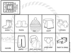 an image of clothes and shoes worksheet