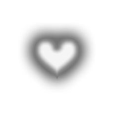 a white heart shaped object is shown in the middle of an image with a black and white background