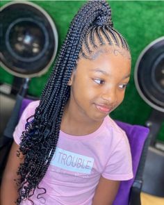 Hairstyles For 6 Year Girl, Children Hairstyles Black For School, Grade Hairstyles, Braids 2022, Braids 2023, Latest Braids, Hairstyles Reference, Hairstyle Images, Reverse Braid