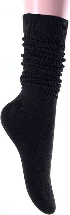 PRICES MAY VARY. 90% Cotton / 8% Nylon / 1% Spandex / 1% Polypropylene Pull On closure Machine Wash SLOUCH SOCKS: Our black scrunch socks are designed for women and girls, offering a lightweight, non-bulky, and comfortable fit. SIZE : One size fits most. Our women's scrunchie socks are designed to fit for women' s shoe size 5-10. QUALITY MATERIAL: Our long socks are made of 90% Cotton, 8% Nylon, 1% Spandex and 1% Polypropylene to ensure they are soft, comfortable, stretchy, and breathable. SLOUC Plain White Shoes, Flip Flop Socks, Slouch Socks, Summer Sneakers, Black Socks, Long Socks, Tube Socks, Boot Socks, Socks Women