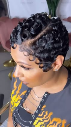 We rounded up 70 gorgeous pixie haircuts and hairstyles for black women to try in 2024. Hairstyles Quick Weave, Long Messy Hair, Short Weave Hairstyles, Hairstyles Quick, Short Cut Wigs, Short Hair Designs, Short Hair Images, Natural Hair Short Cuts