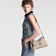 LOUIS VUITTON® - Hand It All Pm - Galet Curvy Silhouette, Handbags Louis Vuitton, Louis Vuitton Official, Beautiful Drapes, Louis Vuitton Shoulder Bag, Luxury Handbags, Leather Handle, Latest Design, Women Collection