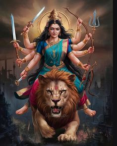 Chandi Devi Images, Navratri Colours, Navratri Devi Images, Maa Durga Photo, Ma Durga, Happy Navratri Images, Cool Optical Illusions, Mata Rani