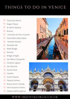 an image of venice italy with the caption'things to do in venice '