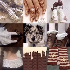 a collage of pictures with different types of nails and accessories on them, including shoes